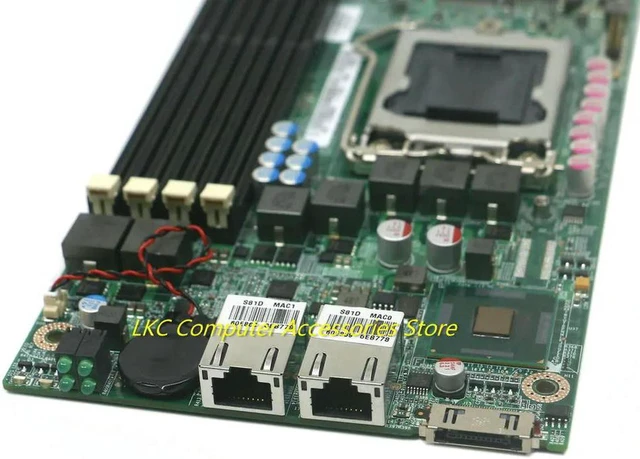 Alt view image 4 of 4 - Server Motherboard for PowerEdge C5000, Part 1853N 01853N CN-01853N PCB DAS81DMB8B0 REV:B, LGA1156 DDR3 Mainboard, Fully Tested Working Replacement Board