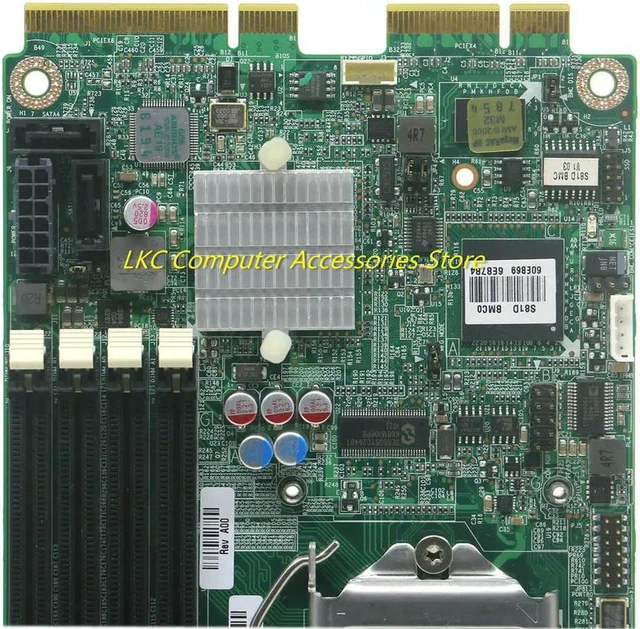 Alt view image 3 of 4 - Server Motherboard for PowerEdge C5000, Part 1853N 01853N CN-01853N PCB DAS81DMB8B0 REV:B, LGA1156 DDR3 Mainboard, Fully Tested Working Replacement Board