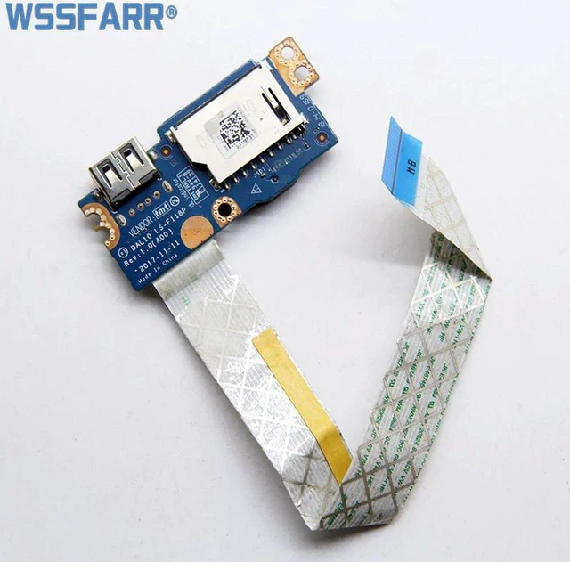 Main image of Laptop USB SD Card Reader Board LS-F118P for Latitude 3490, Replacement IO Sub Board Repair Part