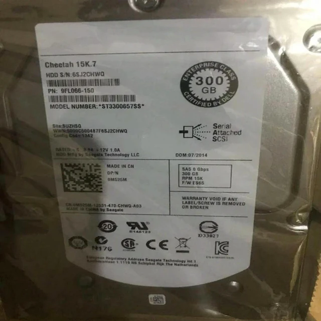 Alt view image 3 of 3 - 300GB 3.5" Enterprise SAS Hard Drive, 15K RPM 64MB Cache Part 0M525M M525M Model ST3300657SS, Fully Tested Working Replacement Server HDD