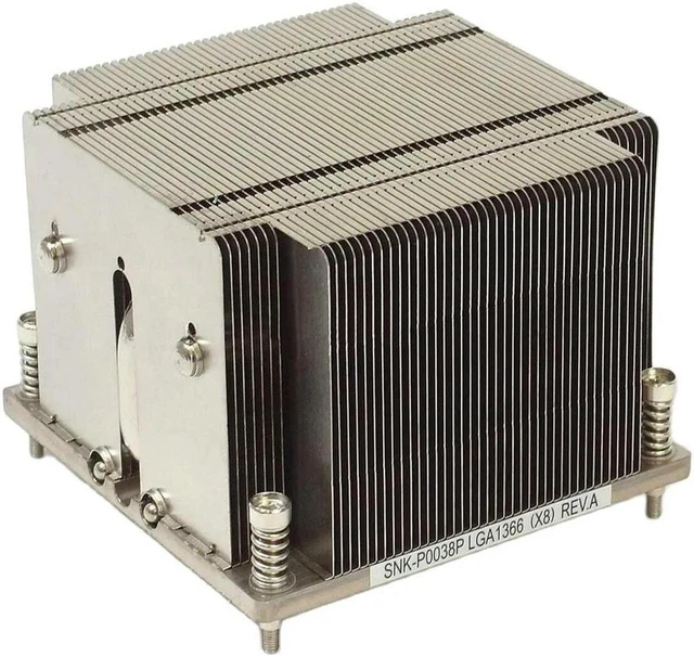 Main image of 2U Passive CPU Heatsink SNK-P0038P for LGA1366 Xeon 5500 Series Processor, No-Fan Passive Heat Sink, Fully Inspected Working Replacement Cooler