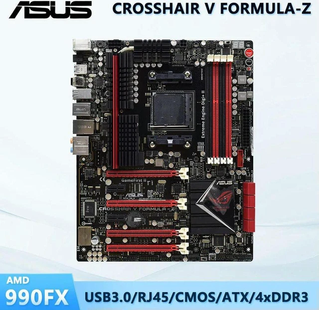 Alt view image 4 of 4 - CROSSHAIR V FORMULA-Z ATX Motherboard, AM3+ Socket for AMD FX Series CPU, 990FX Chipset, 4 DDR3 Memory Slots, Fully Tested Working Replacement Mainboard