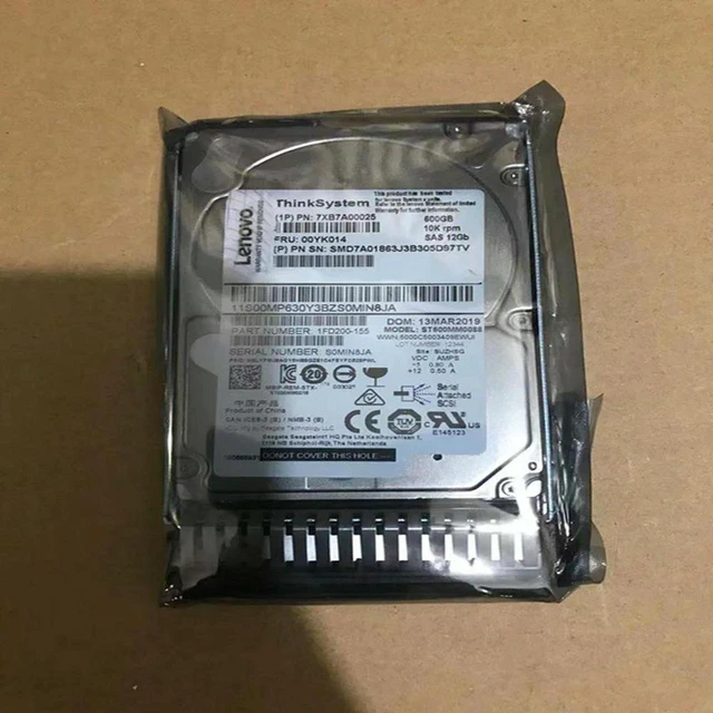 Alt view image 3 of 3 - 2.5" 600GB Enterprise SAS Hard Drive for SR550 SR650, 12Gb/s 10K RPM 64MB Cache Part 7XB7A00025 00YK014, Fully Tested Working Replacement Server HDD