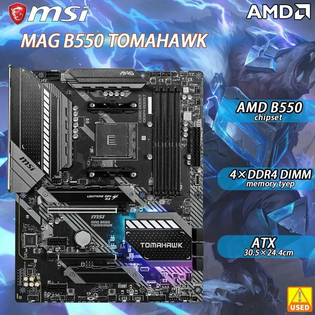 Alt view image 2 of 4 - ATX Gaming Motherboard MAG B550 TOMAHAWK, AMD B550 Chipset AM4 Socket, Supports Ryzen 5 5600G 5600, Ryzen7 5700X3D 5800X3D, Ryzen9 5900 5950X, Fully Tested Working Replacement Mainboard
