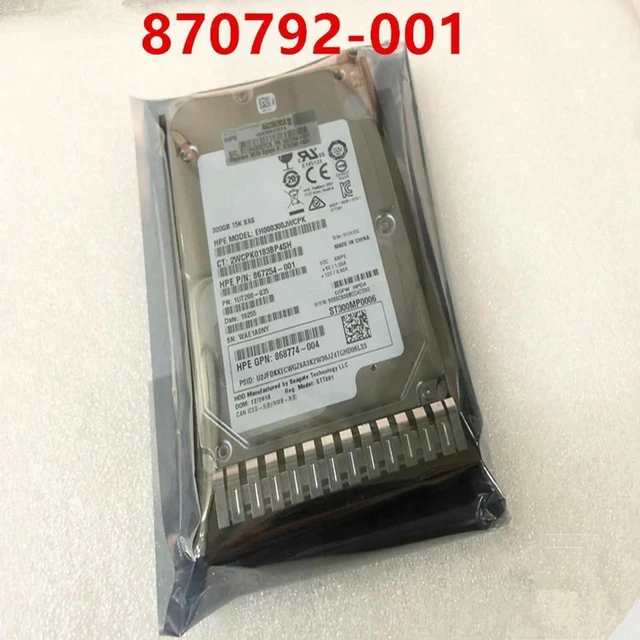 Main image of 2.5" 300GB SAS Server Hard Drive 15000RPM 12Gb/s 64MB Cache for G8 G9 G10 Server Part 870792-003 870753-B21, Fully Tested Working Replacement Enterprise HDD
