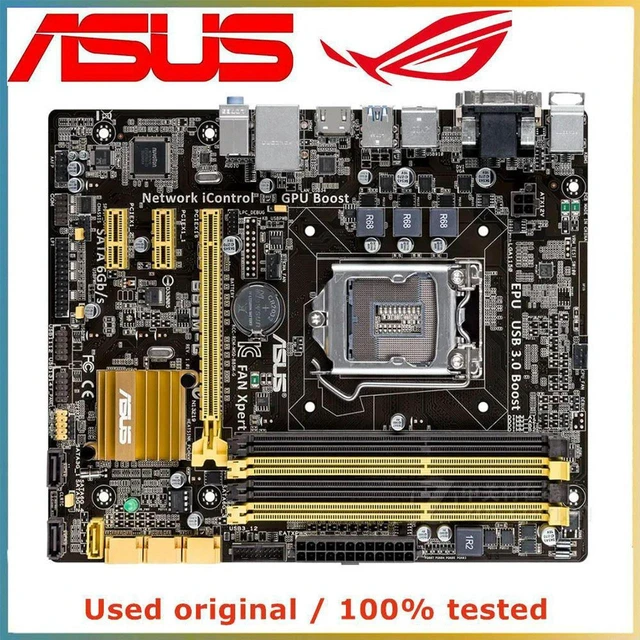 Main image of M-ATX Desktop Motherboard B85M-G, LGA1150 Socket Intel B550 Chipset, Max 32GB DDR3, SATA III PCIe 3.0 x16, Fully Tested Working Replacement Mainboard