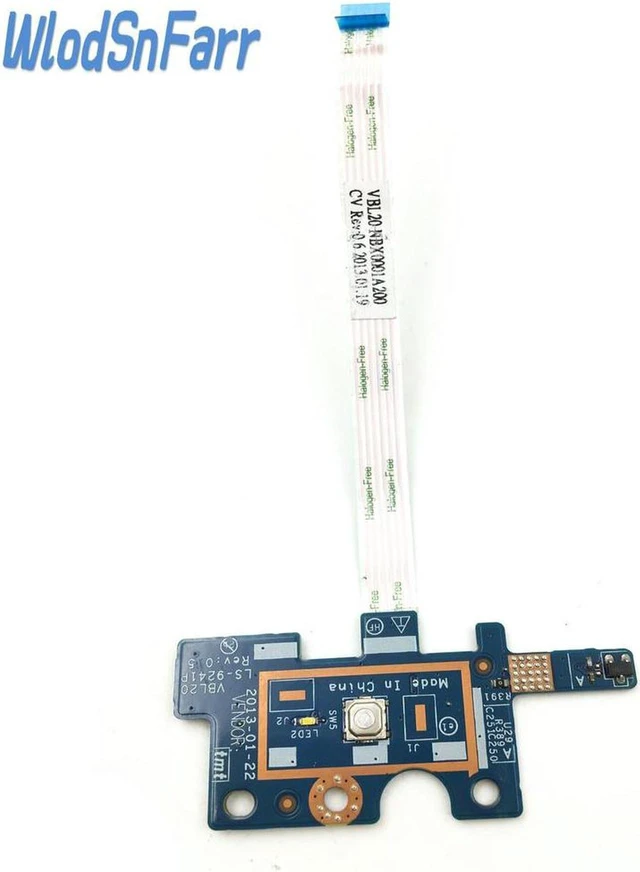 Main image of Laptop Power Button Sub Board with Cable LS-9241P for ZBook 15 Notebook, Fully Inspected Working Replacement Power Switch Board Assembly