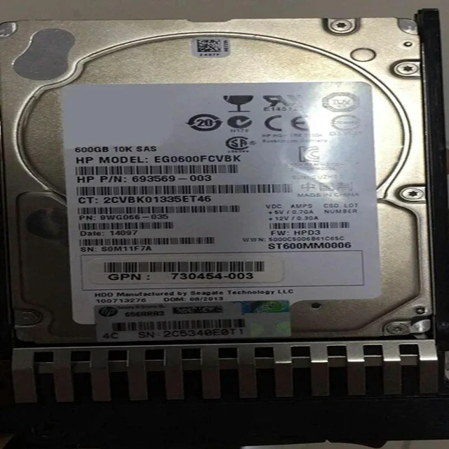 Alt view image 2 of 2 - 2.5" 300GB SAS Server Hard Drive 10000RPM 6Gb/s 64MB Cache for MSA Storage, Part C8S58A 730702-001, Fully Tested Working Replacement Enterprise SAS HDD