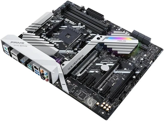 Alt view image 3 of 4 - ATX Desktop Motherboard PRIME X470 PRO, AMD X470 Chipset AM4 Socket, for Ryzen / 7th Gen A-Series CPU, 4×DDR3? No,4×DDR4, 2×M.2 PCIe 3.0 x16, Fully Tested Working Replacement Mainboard