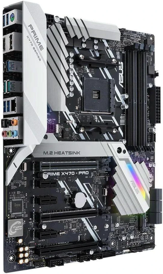 Alt view image 4 of 4 - ATX Desktop Motherboard PRIME X470 PRO, AMD X470 Chipset AM4 Socket, for Ryzen / 7th Gen A-Series CPU, 4×DDR3? No,4×DDR4, 2×M.2 PCIe 3.0 x16, Fully Tested Working Replacement Mainboard