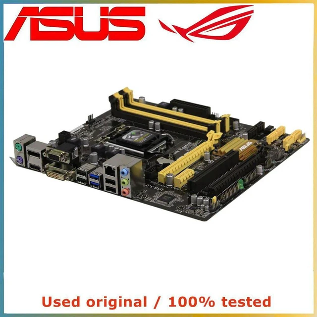 Alt view image 2 of 4 - M-ATX Desktop Motherboard B85M-E, LGA1150 Intel B85 Chipset, Max 32GB DDR3, SATA III PCIe 3.0 x16, Fully Tested Working Replacement Mainboard