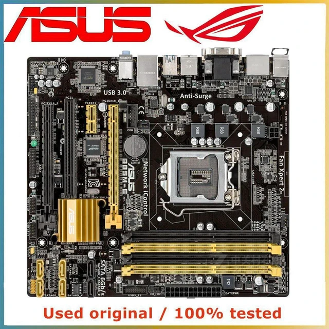 Alt view image 3 of 4 - M-ATX Desktop Motherboard B85M-E, LGA1150 Intel B85 Chipset, Max 32GB DDR3, SATA III PCIe 3.0 x16, Fully Tested Working Replacement Mainboard