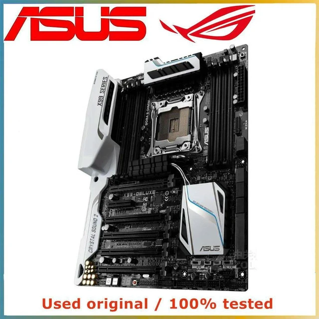 Alt view image 2 of 4 - ATX Desktop Motherboard X99-DELUXE, LGA2011-3 Intel X99 Chipset, Max 64GB DDR4, SATA III PCIe 3.0 x16, Fully Tested Working Replacement Mainboard