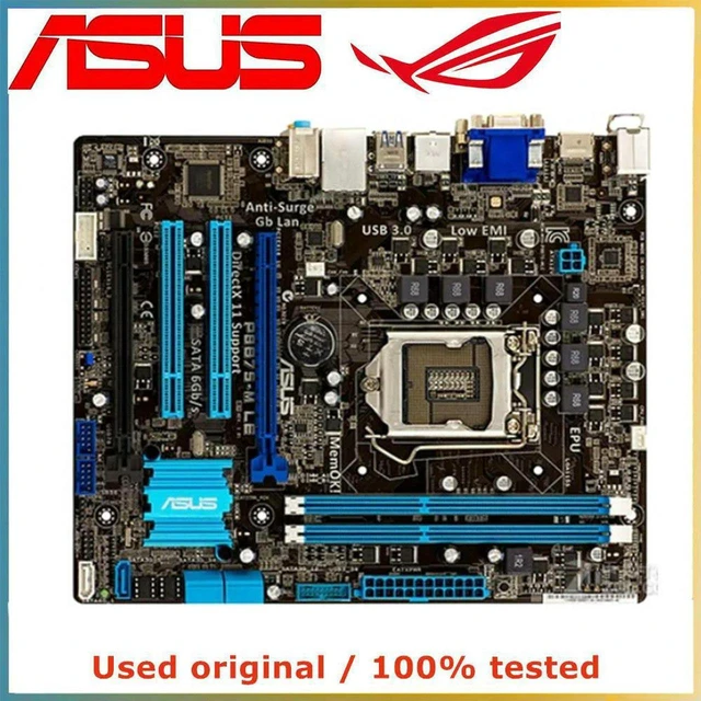 Main image of M-ATX Desktop Motherboard P8B75-M LE, Intel B75 Chipset LGA1155 Socket, Supports Max 16GB DDR3, SATA III PCIe 3.0 x16, Fully Tested Working Replacement Mainboard