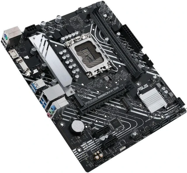Alt view image 4 of 4 - M-ATX Desktop Motherboard PRIME B660M-K D4, Intel B660 LGA1700 Socket, Supports 12th Gen CPU, Max 64GB DDR4 5333+(OC)MHz, PCIe 4.0, Fully Tested Working Replacement Mainboard