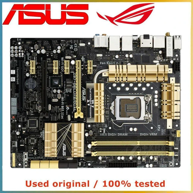 Main image of Z87 ATX Desktop Motherboard Replacement for ASUS Z87-DELUXE/DUAL, LGA1150 Socket, Support DDR3 RAM up to 32GB, SATA III & PCI-E 3.0 X16 Slot, Mainboard for 4th Gen Intel Core CPU, DIY Desktop PC Repai