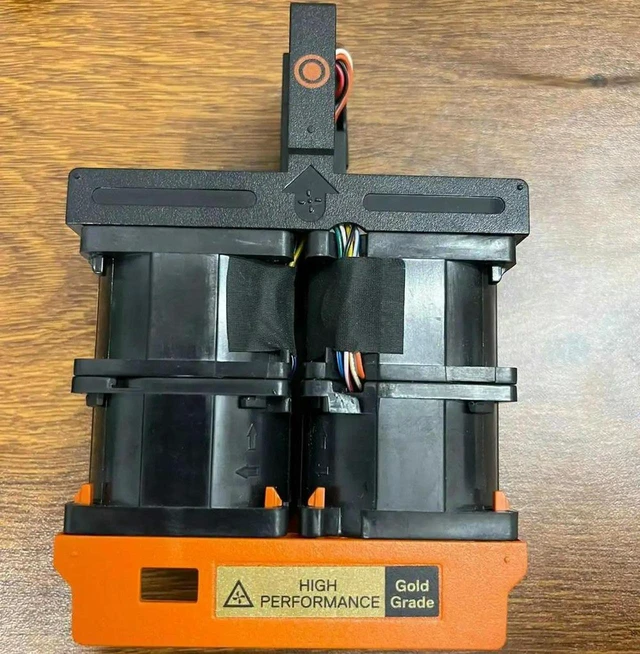 Main image of High Performance Gold Hot Plug Cooling Fan Module Replacement for Dell EMC PowerEdge R650 R6525 R660 R6625 Server, PN 3JYGF 03JYGF Model PIH040M12P, High Airflow Redundant Chassis Fan, Enterprise Serv