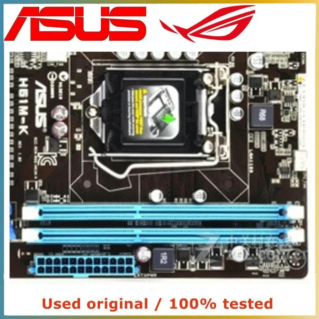 Alt view image 4 of 4 - H61 mATX Desktop Motherboard Replacement for ASUS H61M-K, LGA1155 Socket, Support DDR3 RAM up to 16GB, SATA II & PCI-E 2.0 X16 Slot, Mainboard for 2nd/3rd Gen Intel CPU, Office Daily Desktop PC Repair