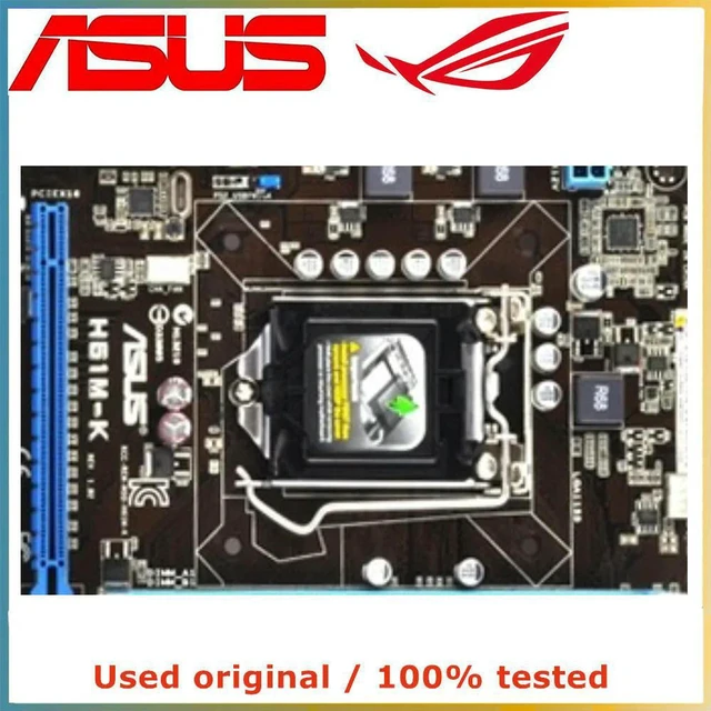 Alt view image 3 of 4 - H61 mATX Desktop Motherboard Replacement for ASUS H61M-K, LGA1155 Socket, Support DDR3 RAM up to 16GB, SATA II & PCI-E 2.0 X16 Slot, Mainboard for 2nd/3rd Gen Intel CPU, Office Daily Desktop PC Repair