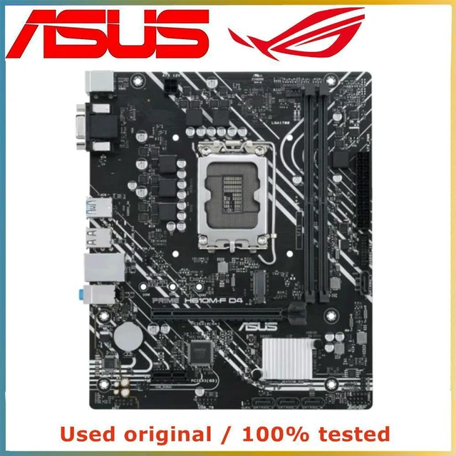 Alt view image 2 of 3 - H610 mATX Desktop Motherboard Replacement for ASUS PRIME H610M-F D4, LGA1700 Socket, Support DDR4 RAM up to 64GB, M.2 NVME & PCI-E 4.0 X16 Slot, Mainboard for 12th/13th Gen Intel CPU, DIY Office Light