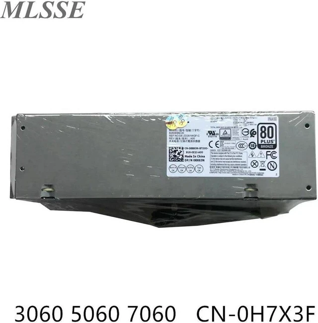 Main image of 260W SFF Desktop Power Supply PSU Replacement for Dell OptiPlex 3060 5060 7060 Slim Chassis, Model B260EBM-00 PN H7X3F 0H7X3F 52CKC 3YNRJ 8X63N, 6PIN + 4PIN Connector Hot Plug Power Unit, 100% Tested