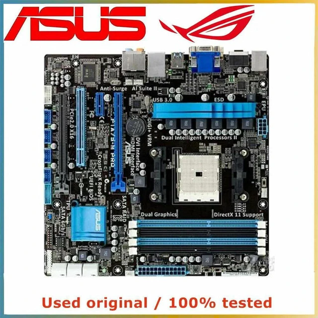 Alt view image 3 of 4 - A75 mATX Desktop Motherboard Replacement for ASUS F1A75-M PRO, FM1 Socket, Support DDR3 RAM up to 32GB, SATA III USB & PCI-E 3.0 X16 Slot, Mainboard for AMD FM1 Series CPU, Daily Office and Light Use
