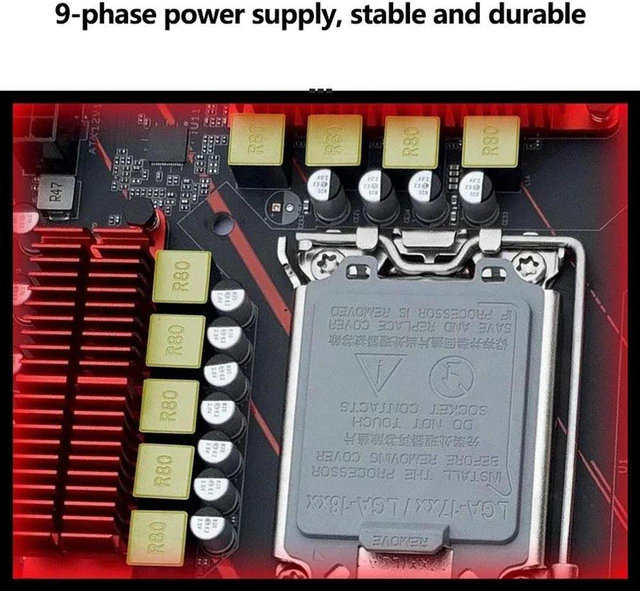 Alt view image 3 of 4 - H610 mATX Desktop Motherboard H610M-VDH, LGA1700 Socket, Support DDR4 RAM up to 64GB, Mainboard for Intel 12th Gen i3 i5 i7 CPU, M.2 NVME HDMI DP Video Output, Stable Entry Office and Light Gaming PC