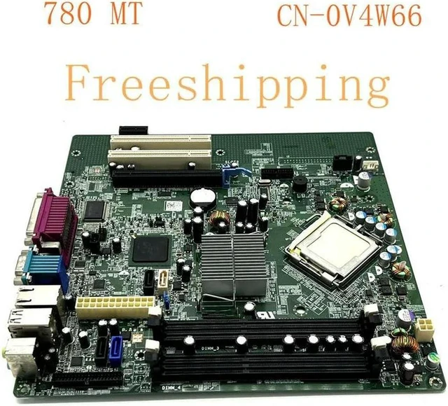 Alt view image 2 of 4 - Desktop Motherboard Replacement for Dell 780 MT, PN CN-0V4W66 0V4W66 V4W66, 100% Fully Tested Working Mainboard, Logic Board for Dell 780 MT Tower PC Boot, Display, Network, USB and Audio Peripheral C