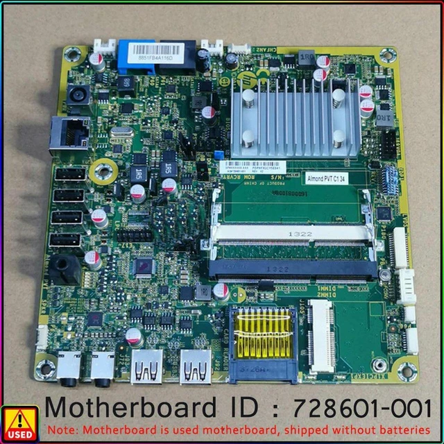 Main image of All-in-One AIO Motherboard Replacement for HP 205 G1 AIO PC, PN 751275-001 751275-501 728601-001, Integrated Logic Mainboard, 100% Fully Tested Working Board for HP 205 G1 All-in-One Display Boot Netw