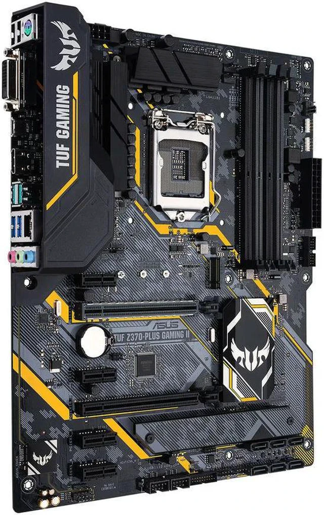 Main image of ATX Gaming Motherboard ASUS TUF Z370-PLUS GAMING II, LGA1151 Socket for Intel 8th 9th Gen Core i3 i5 i7 CPU, 4 DDR4 Slots, M.2 NVME SATA III PCIe 3.0, Durable TUF Mainboard, Stable Spare Repair Part f