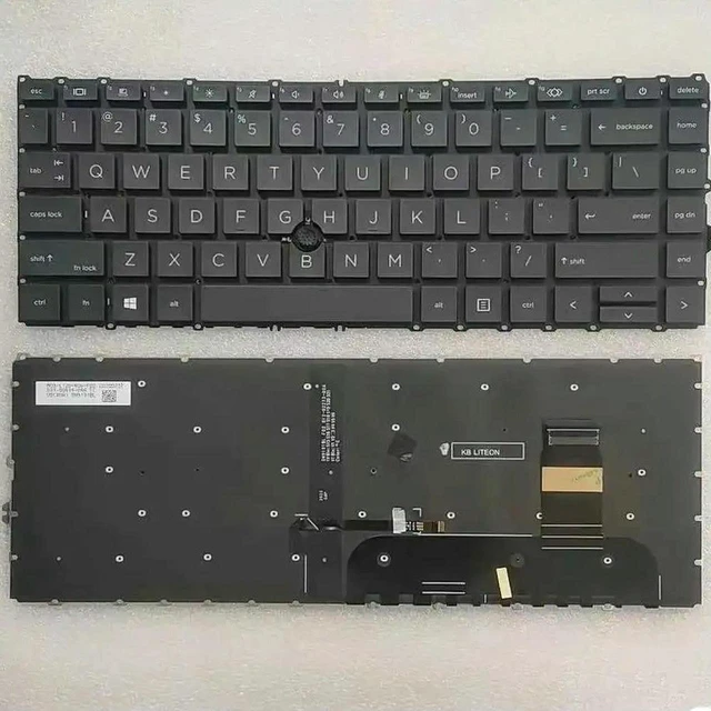 Main image of US Layout Laptop Keyboard for HP EliteBook 840 G7 840 G8 845 G7 845 G8 840 Aero G8, PN SGA2150-XUA, Black English Keyboard With Pointing Stick, Genuine Spare Repair Part for Worn Sticky Damaged Keys a