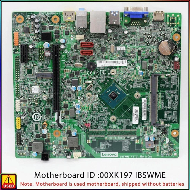 Main image of Mini Desktop Motherboard V1.0 for Lenovo 300S PC, PN 00XK197, Onboard Integrated Intel Pentium J3710 CPU DDR3L Mainboard, 100% Fully Tested Working Compact Logic Board, Spare Repair Part for 300S Desk