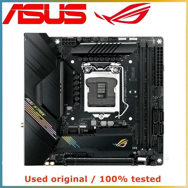 Alt view image 4 of 4 - Mini-ITX Gaming Motherboard ASUS ROG STRIX B460-I GAMING, LGA1200 Socket for Intel 10th Gen CPU, 2 DDR4 Slots Max 64GB, M.2 NVMe PCIe 3.0 X16 Slot, Compact Durable Mainboard, 100% Fully Tested Spare R