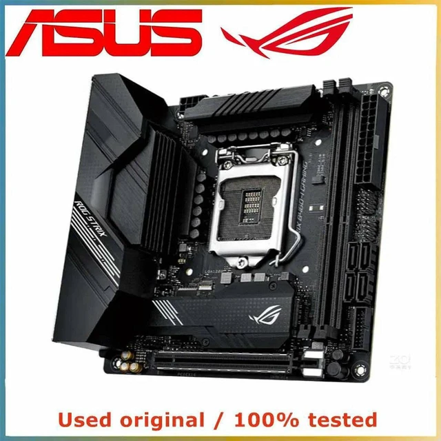 Main image of Mini-ITX Gaming Motherboard ASUS ROG STRIX B460-I GAMING, LGA1200 Socket for Intel 10th Gen CPU, 2 DDR4 Slots Max 64GB, M.2 NVMe PCIe 3.0 X16 Slot, Compact Durable Mainboard, 100% Fully Tested Spare R