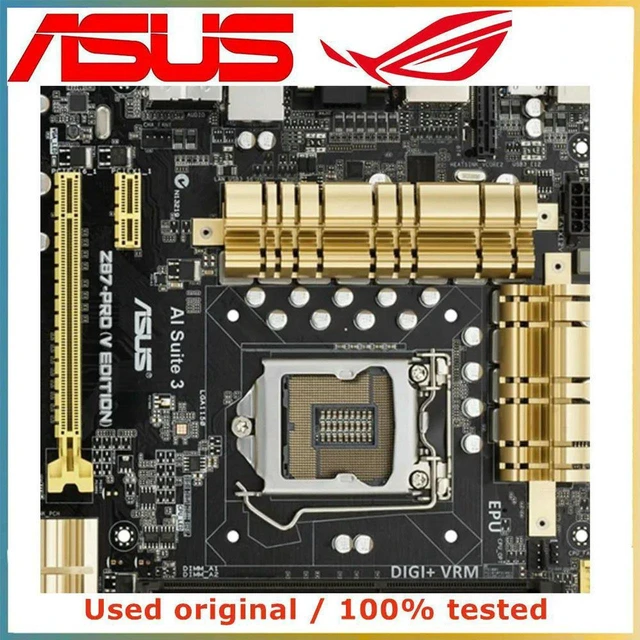 Alt view image 3 of 4 - ASUS Z87-PRO V EDITION Desktop Motherboard, LGA1150 Socket for Intel 4th Gen CPU, 4 DDR3 Slots Max 32GB, SATA III PCIe 3.0 X16 Slot, Stable Durable Mainboard, 100% Fully Tested Spare Repair Part for G
