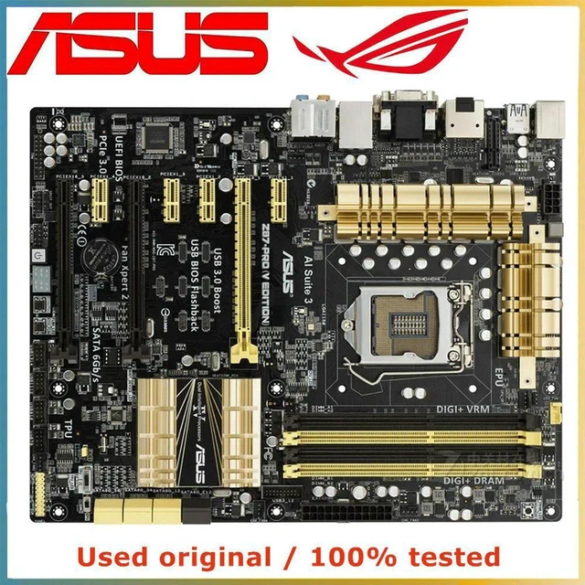 Alt view image 4 of 4 - ASUS Z87-PRO V EDITION Desktop Motherboard, LGA1150 Socket for Intel 4th Gen CPU, 4 DDR3 Slots Max 32GB, SATA III PCIe 3.0 X16 Slot, Stable Durable Mainboard, 100% Fully Tested Spare Repair Part for G