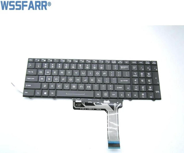 Main image of US Backlit Laptop Keyboard Replacement for Clevo P750 P750DM P770DM P870DM, Part Numbers 6-80-P7500-011-3 6-80-P7500-013-3 6-80-P7501-012-3