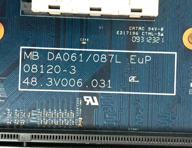 Alt view image 2 of 4 - DA061/-078L Laptop Motherboard Replacement for Gateway X1300 X1301 EL1300 X3300 EL1330, PN 08120-3 48.3V006.031 Mainboard, 100% Fully Tested for Notebook Repair