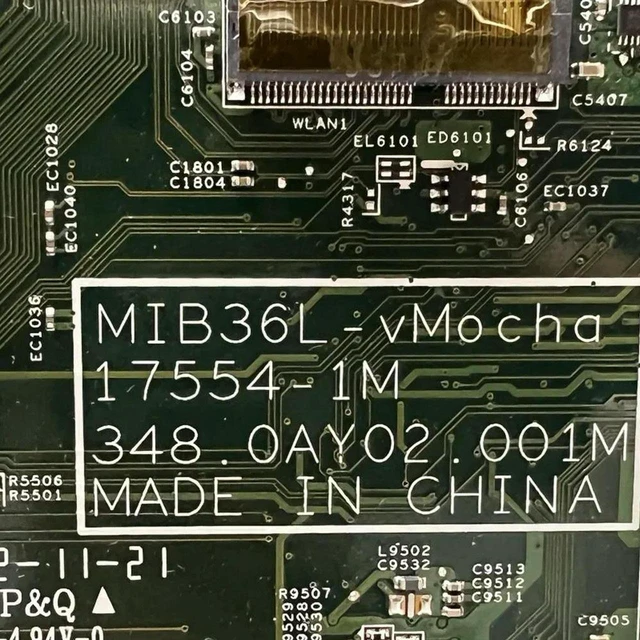 Main image of 17554-1M Laptop Motherboard Replacement for X2660G, PN MIB36L-vMocha 348.0AY02.001M Mainboard, 100% Fully Tested for Notebook Repair