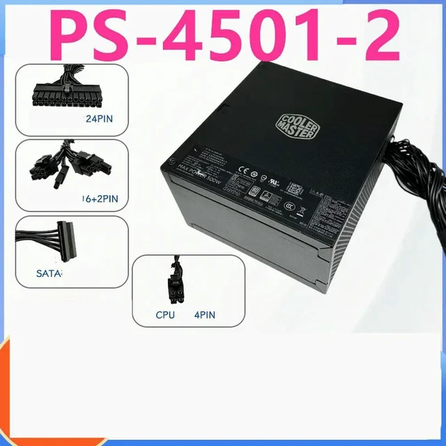 Alt view image 4 of 4 - 500W Desktop Power Supply Replacement PSU PN PS-4501-2 L84091-001, Stable Output Power Unit, 100% Fully Tested for Desktop PC Repair and Hardware Upgrade