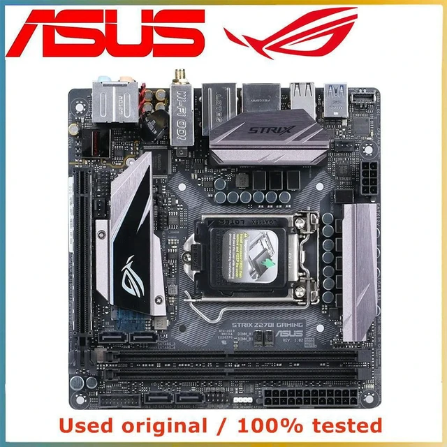 Alt view image 2 of 4 - ROG STRIX Z270I GAMING Mini ITX Motherboard Intel Z270 LGA1151 Socket, DDR4 Support, M.2 NVMe, PCIe 3.0 X16 Mainboard, 100% Fully Tested for Small Form Factor Gaming PC Build & Repair