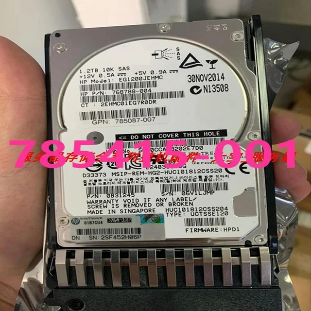 Alt view image 2 of 2 - 1.2TB 2.5" SAS 10K RPM 128MB Cache Server Hard Drive Replacement, PN 785079-B21 785415-001 Internal SAS HDD, 100% Fully Tested for Server Storage Array Repair
