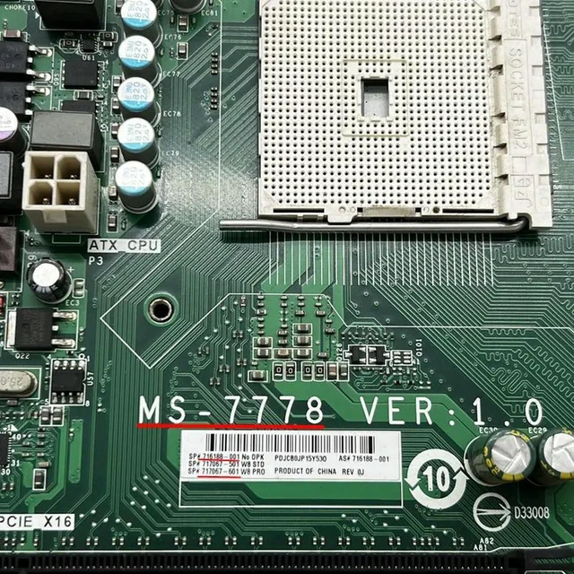 Alt view image 4 of 4 - 716188-001 Desktop Motherboard Replacement for P6-2317C, PN MS-7778 VER:1.0 717067-501 717067-601 Mainboard, 100% Fully Tested for Desktop PC Repair