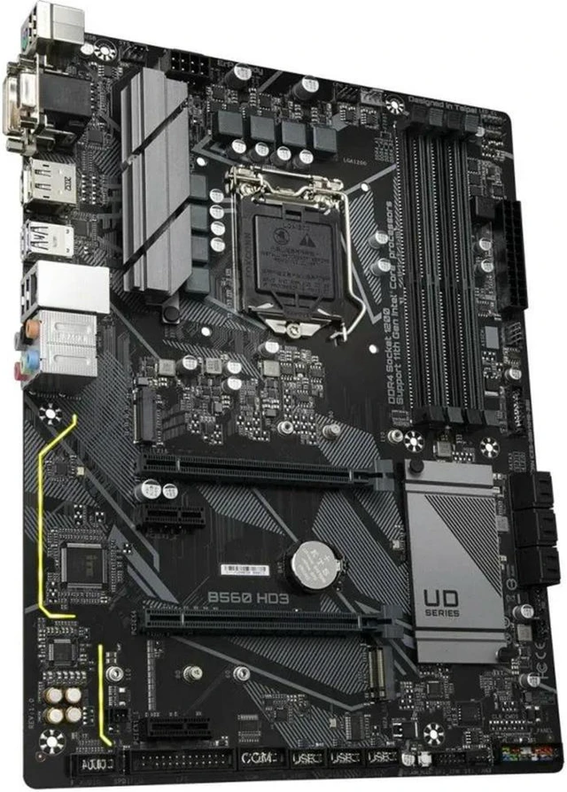 Alt view image 3 of 3 - B560 HD3 Desktop Motherboard Replacement, LGA1200 Socket DDR4 Mainboard, 100% Fully Tested for Desktop PC Assembly, Hardware Upgrade and Repair