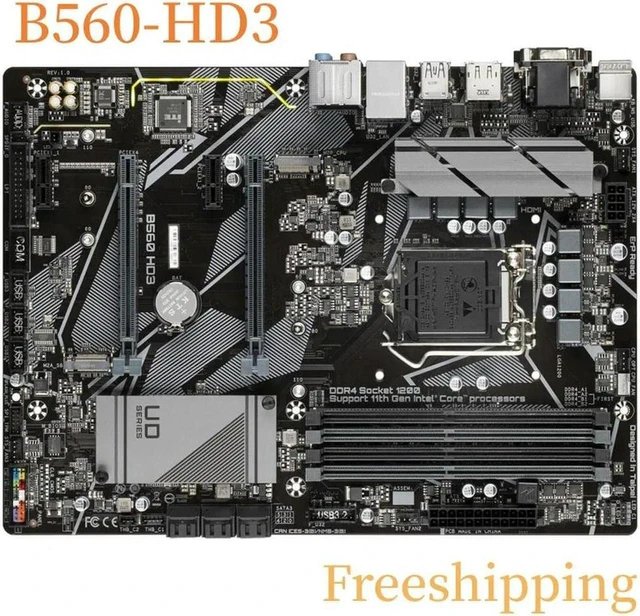 Main image of B560 HD3 Desktop Motherboard Replacement, LGA1200 Socket DDR4 Mainboard, 100% Fully Tested for Desktop PC Assembly, Hardware Upgrade and Repair