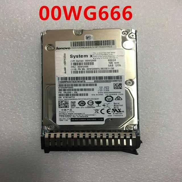 Main image of 600GB 2.5" SAS 15K RPM 64MB Cache Server Hard Drive Replacement for X3650M5 X3850X6, PN 00WG665 00WG666 00WG669 Internal SAS HDD, 100% Fully Tested for Enterprise Server Storage Repair