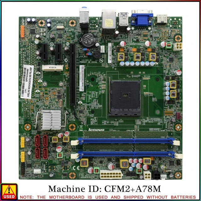 Main image of CFM2+A78M Micro ATX Desktop Motherboard AMD A78 Chipset FM2+ Socket, DDR3 Dual Channel Mainboard, PN 5B20H34319 5B20H34335, 100% Fully Tested for H50-55 Series PC Repair