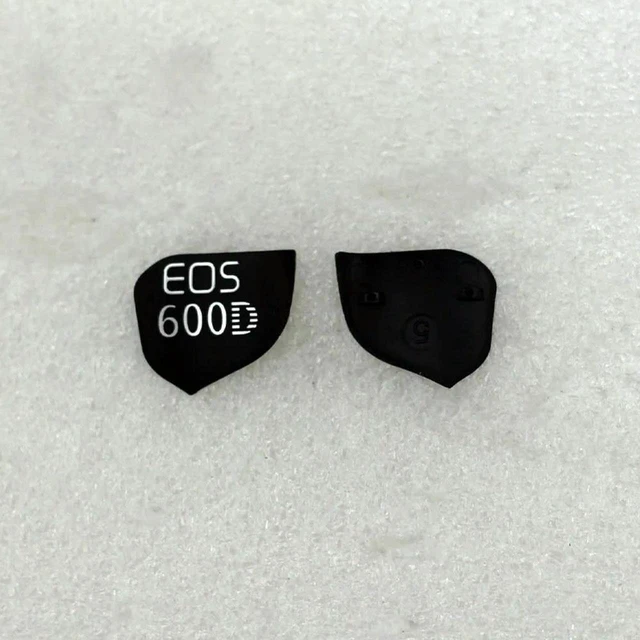 Main image of EOS 600D SLR Camera Body Emblem Logo Name Plate Replacement Repair Part, Pre-applied Adhesive Label for Canon EOS 600D DSLR, 100% Fully Tested for Camera Appearance Restoration