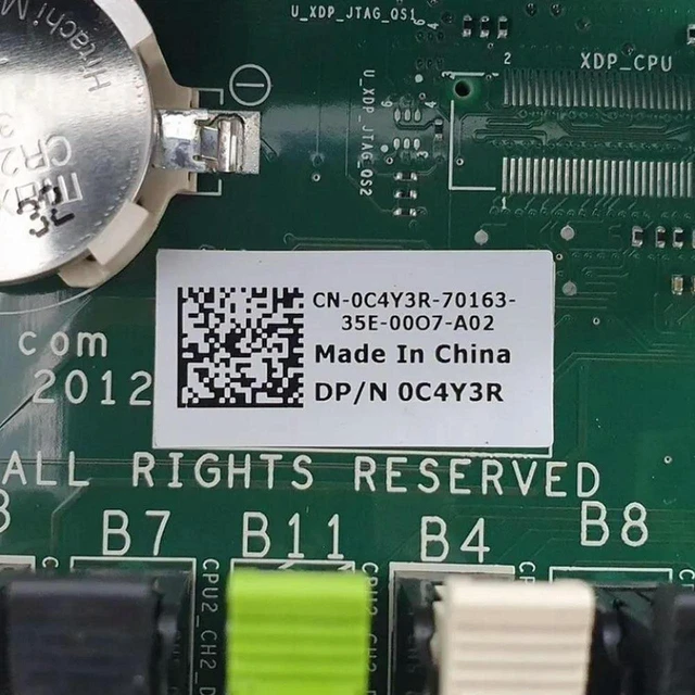 Alt view image 2 of 3 - Dell PowerEdge R720 2U Rack Server Motherboard PN CN-0C4Y3R 0C4Y3R C4Y3R, Cross Part DCWD1 X3D66 VWT90, Dual LGA2011 DDR3 Mainboard, 100% Fully Tested for Data Center Server Repair