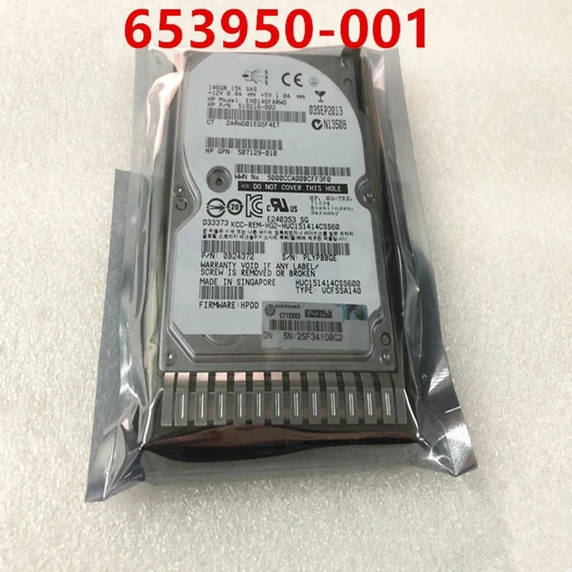 Alt view image 3 of 4 - HPE 146GB 2.5" SAS 6Gb/s 15000RPM 32MB Cache Enterprise Server Hard Drive PN 652605-B21 653950-001 627114-001 507129-010, Compatible with ProLiant G8 G9 Server, 100% Fully Tested for Data Center Stora